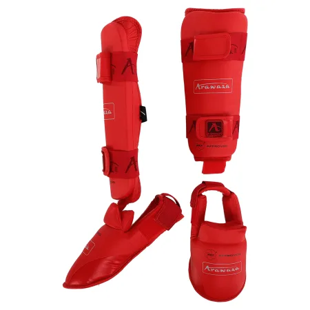 Захист гомілки та стопи для карате Arawaza R Replica Червоний - XL