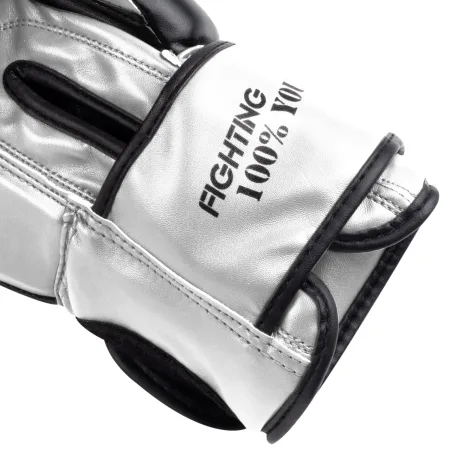 Боксерські рукавиці PowerPlay 3004 Classic чорно-білі 14 унцій