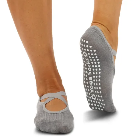 Шкарпетки для йоги та пілатесу із закритими пальцями розмір 36-41 ніжно рожевий