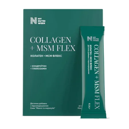 Collagen + MSM Flex - 30 саше, манго маракуйя фрукт