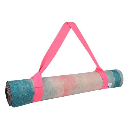 Килимок для йоги каучуковий лляний Sport 183 см 68 см 4 мм Queen