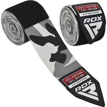 Бинти для боксу RDX WX Professional Boxing Hand Wraps Camo Grey (4,5 м.)