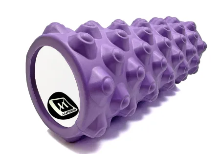 Масажний ролик EasyFit Grid Roller Extreme 33 см фіолетовий