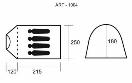 Намет 4-місний GreenCamp