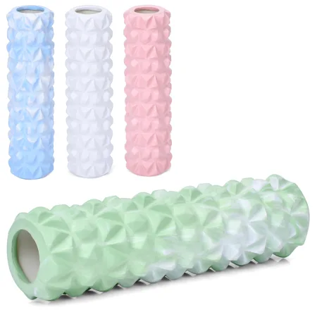 Ролер для занять йогою та пілатесом 30*8,5 см ніжно рожевий