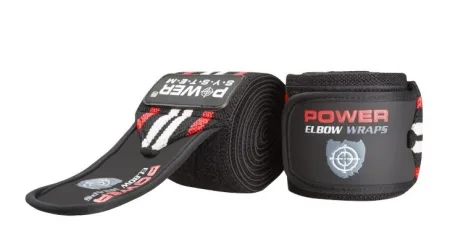Бинти на лікоть Power System PS-3600 Elbow Wraps Red/чорнийпара
