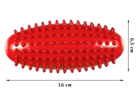 Масажний ролик Almond EasyFit овальний з шипами червоний