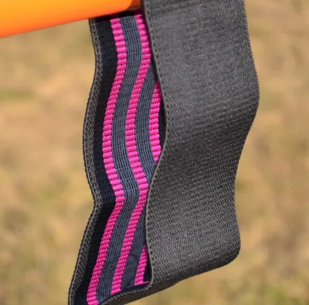 Тканева гумка для фітнесу та спорту Power System PS-4091 Booty Band LVL 1 Black/Pink d_64 см. навантаження 18 - 23 кг.