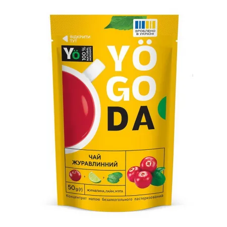 Yogoda Tea - 50 г журавлина лайм м'ята