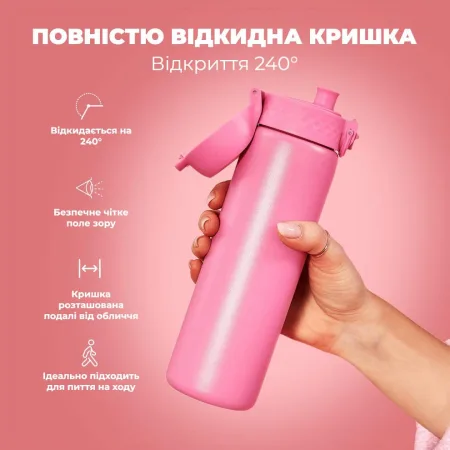 Пляшка для води металева вакуумна ION8 500 мл. Vacuum Insulated, Rose Bloom
