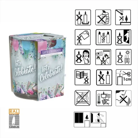 Ароматична свічка в скляному стакані Bispol Let`s celebrate (SN 72s-49)