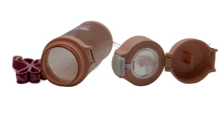 Пляшка для води CASNO - 690 мл KXN-1219 рожева свинка з соломинкою