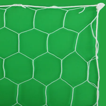 Football Goal Net Set of 2 pcs 7.32×2.44×1.5 m White