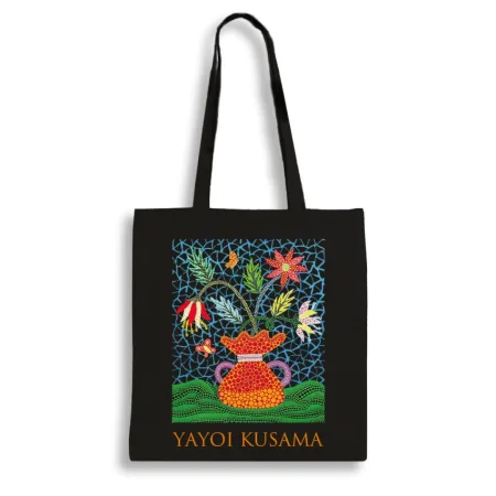 Екошопер BookOpt BK4084 YAYOI KUSAMA квіти, чорний