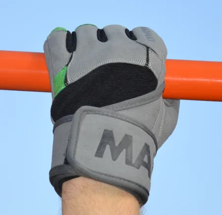 Рукавички для фітнесу MadMax MFG-860 Wild Grey/Green XXL