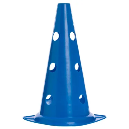 Конус-фішка для тренувань з отворами для штанги 38 см синій