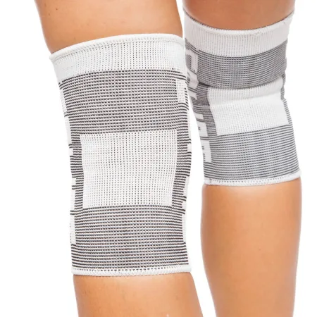 Наколінник еластичний бандаж MATSA 2 шт L - Білий-чорний