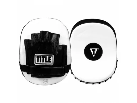Boxing Pads TITLE Boxing Cobra Leather Punch Mitts Black/White