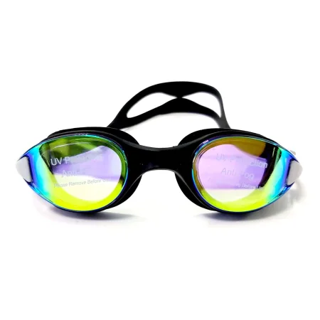 Окуляри для плавання LEACCO хамелеон, чорний-сірий