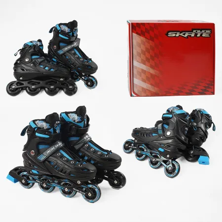 Ролики Inline Skate розмір 39-43 Чорно-сині