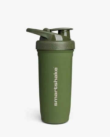 Шейкер спортивний SmartShake металевий Reforce Stainless Steel 900 мл Army Green