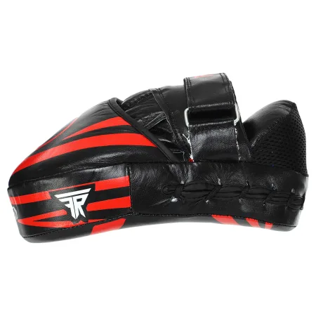 Лапа согнутая для бокса и единоборств FISTRAGE RAGE 2 шт чёрный-красный