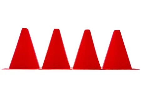 EasyFit Sports Cones 17 cm (Set of 4) Red