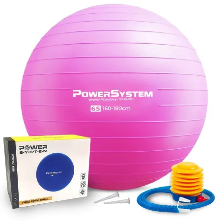 М'яч для фітнесу фітбол Power System PS-4012 Ø65 cm PRO Gymball Рожевий