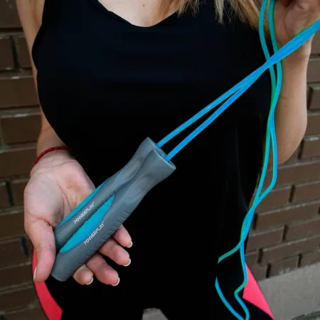 Скакалка PowerPlay 4204 класичний Jump Rope блакитна 2,7 m.