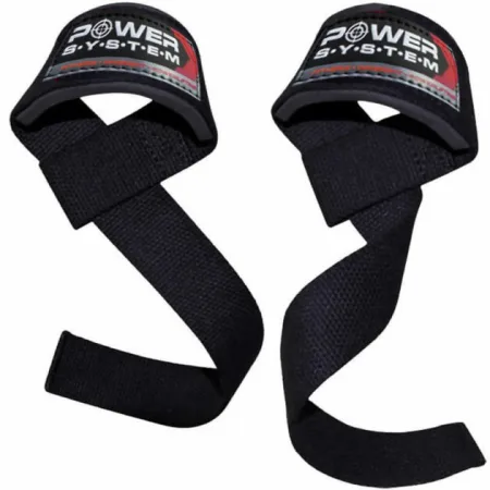 Лямки для тяги Power System PS-3400 Power Straps чорний/червоний