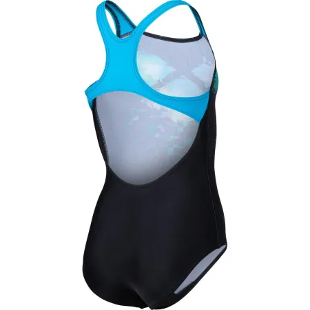 Цельный купальник для плавания Arena Multi Pixels Swimsuit Swim Pro 128 см чёрно-синий