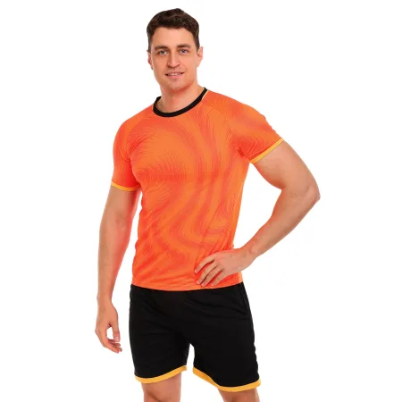 Форма футбольна комплект LIDONG Оранжево-чорний 4XS-2XL XL