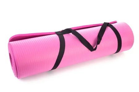 Килимок для йоги та фітнесу Power System PS-4017 NBR Fitness Yoga Mat Plus Рожевий 180 х61 х1
