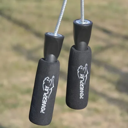 Скакалка швидкісна з підшипниками PowerPlay 4209 Sport Jump Rope чорна 3 m.