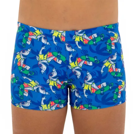Плавки боксери для хлопчиків для плавання Акули вік 6-8 років синій 8