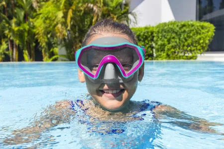 Маска для плавання BESTWAY 7+ 22049 синій-жовтий