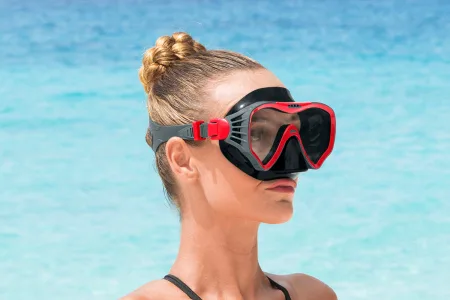 Маска для плавання BESTWAY 14+ 22074 сіро-червоний