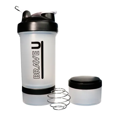 Shaker with containers 3 in 1 - 600 мл прозорий
