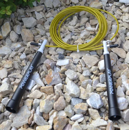 Скакалка швидкісна PowerPlay 4202 Ultra Speed Rope Жовта 2,9 m.