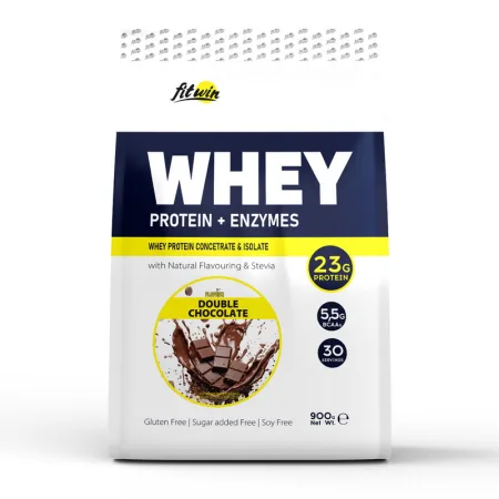 Whey Protein + Enzymes - 900 г подвійний шоколад