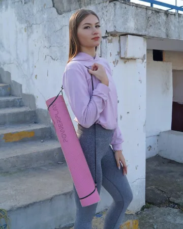 Килимок для йоги та фітнесу PowerPlay 4010 PVC Yoga Mat лавандовий 173x61x0,6