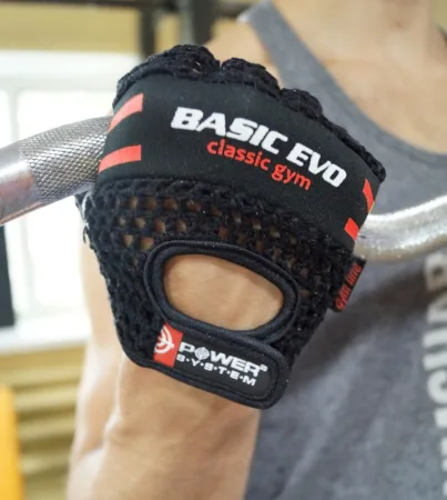 Рукавички для фітнесу Power System PS-2100 Basic EVO Black/Red Line - L