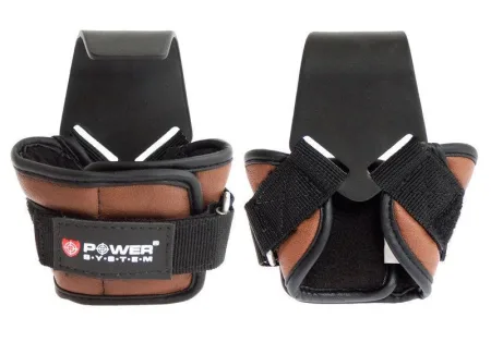 Крюки для тяги на запястье Power System PS-3300 Hooks Brown - L