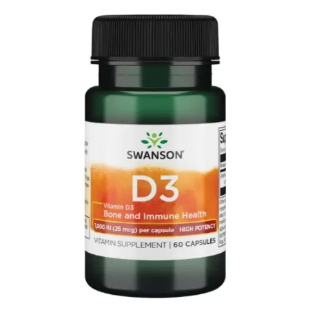 Vitamin D3 High Potency 1000 IU (25 мкг) - 60 капсул