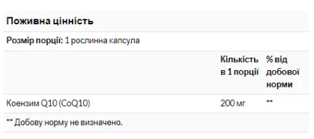 CoQ10 200 мг - 60 капсул