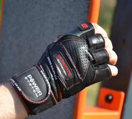 Рукавички для фітнесу Power System PS-2810 Ultimate Motivation Black Red Line - XL
