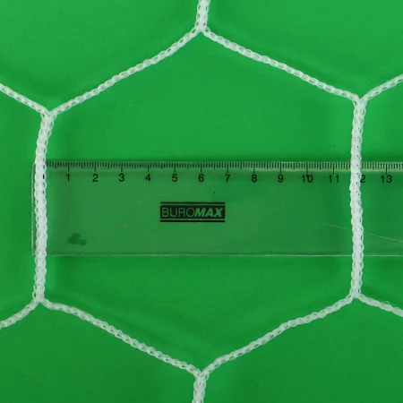 Football Goal Net Set of 2 pcs 7.32×2.44×1.5 m White