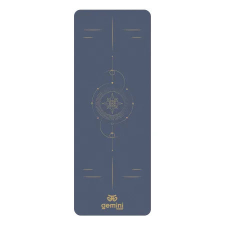 Килимок для йоги каучуковий поліуретан Pro ILLustration Sport Pro 183 см*68 см*5 мм темно-синій