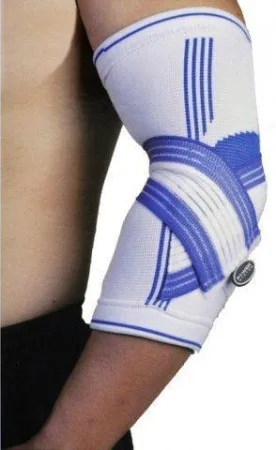 Налокітник Power System PS-6007 Elbow Support Pro білий/Blue 1 шт. S/M