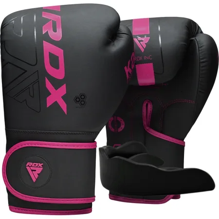 Боксерські рукавиці RDX F6 MATTE PINK-10 унцій (капа в комплекті)
